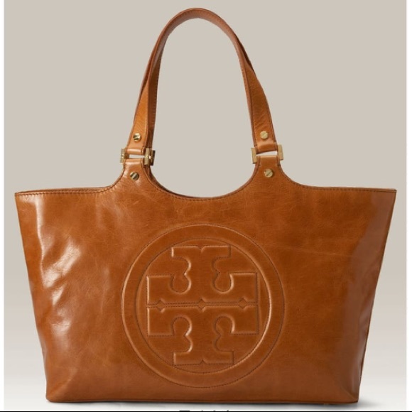 Tory Burch Handbags - FIRM PRICE - Tory Burch Bombe Glazed Leather Tote